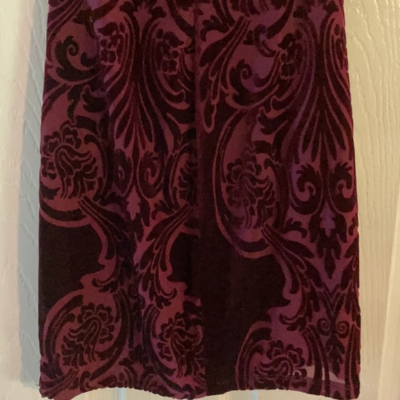 Sexy Velour Maroon Cocktail Dress - Picture 9 of 12